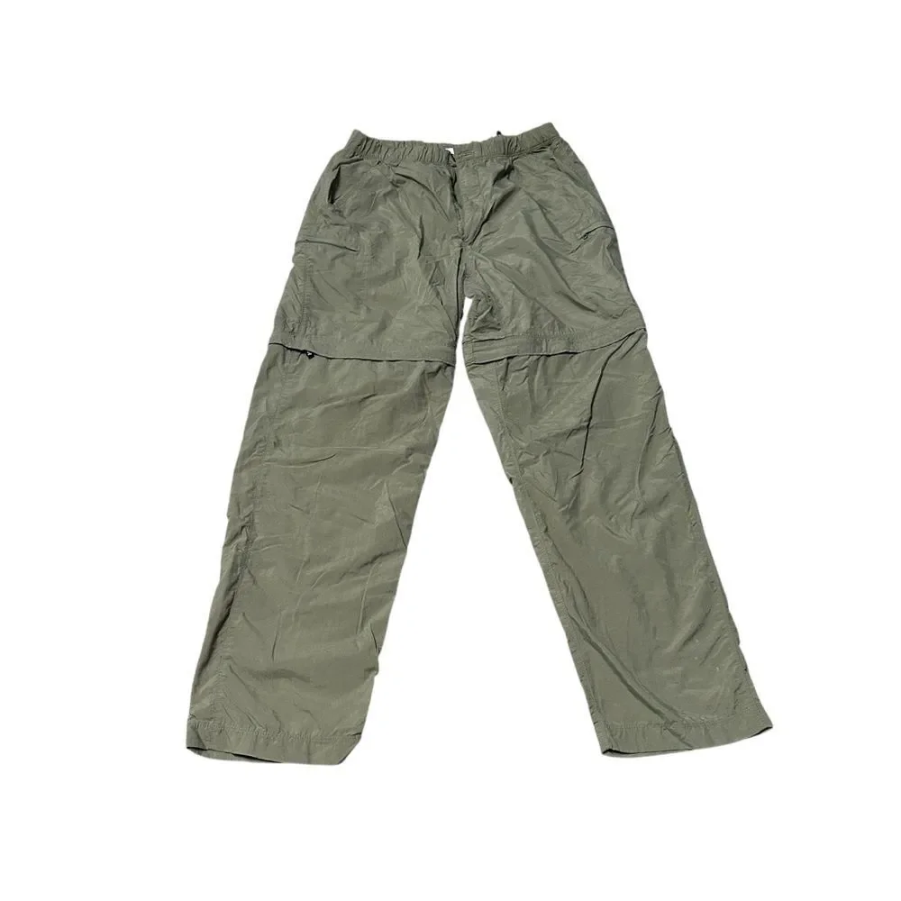 Men's The North Face Stow Away Zip Off Hiking Pants Shorts Green Medium